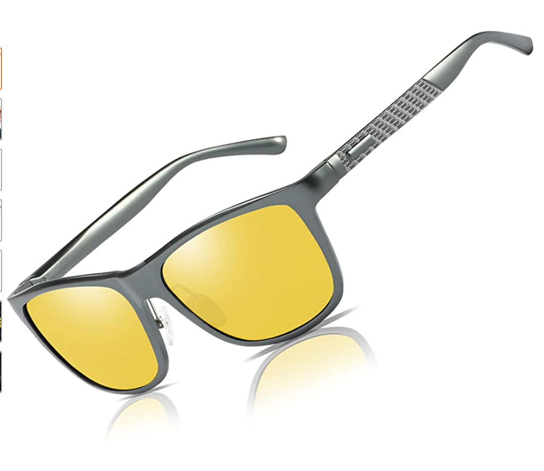 Bircen Night Driving Glasses Anti Glare Polarized HD Night Vision Glasses for Driving Rainy Safely Sports Glasses 
